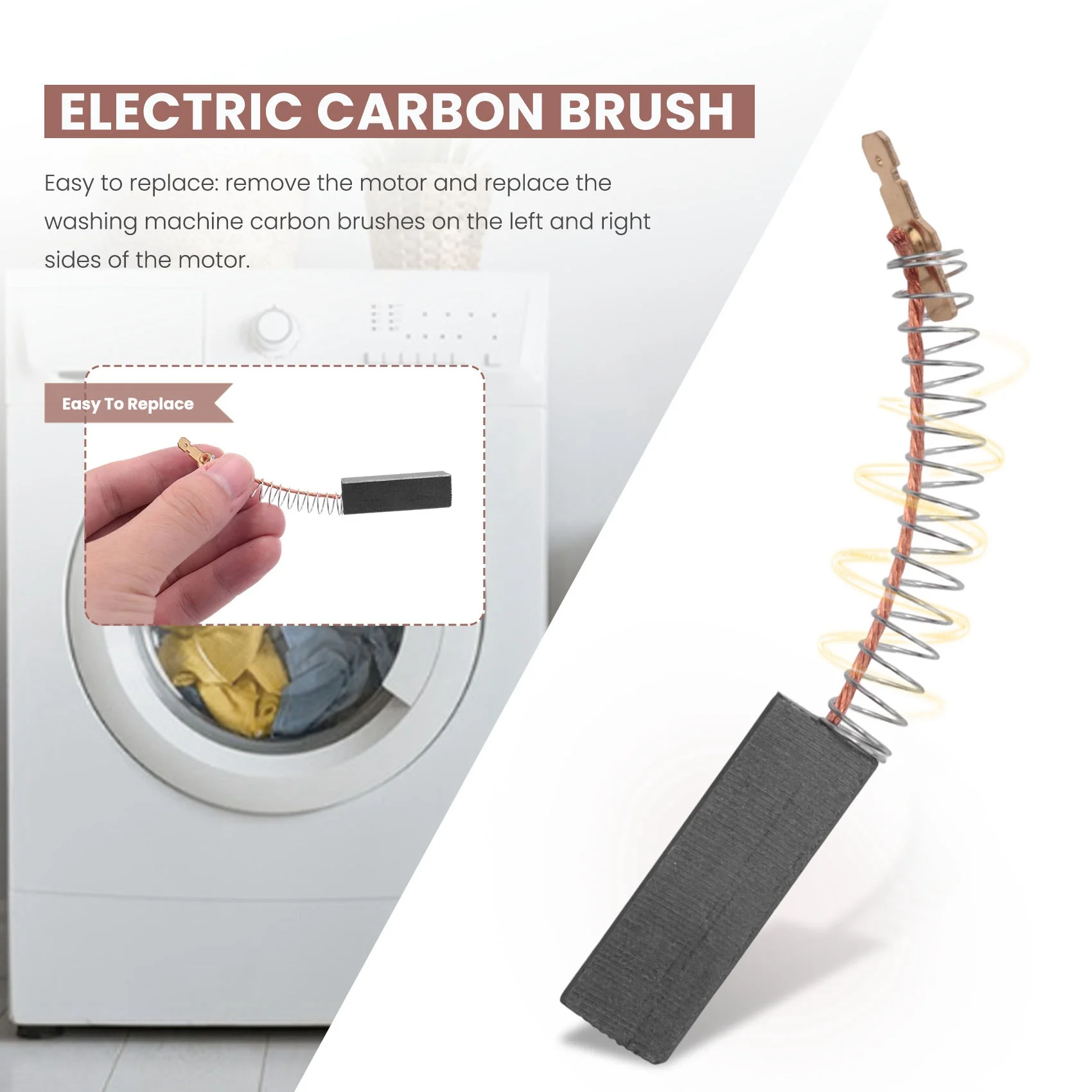 Washing Machine Carbon Brushes 154740 Carbon Brushes Motor for Bosch Siemens Washing Machine Y21A 8Pcs