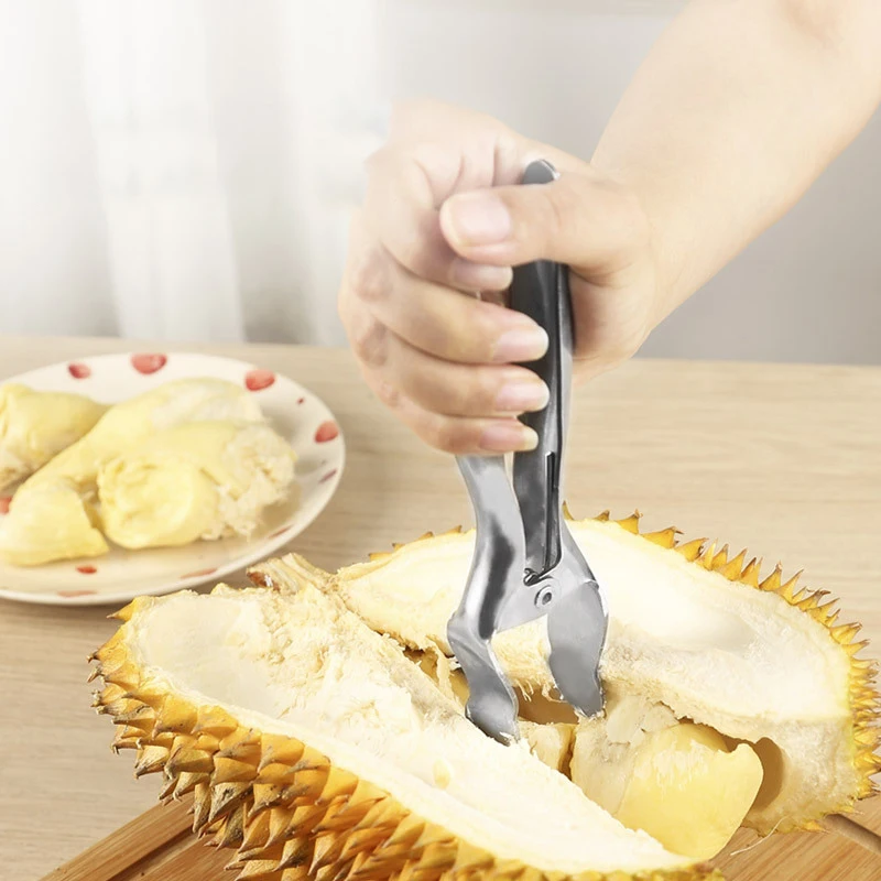 1Pc Durian Opener Manual Durian Peel Breaking Tool for Restaurant Grocery Party Stainless Steel Fruit Shelling Open Tool