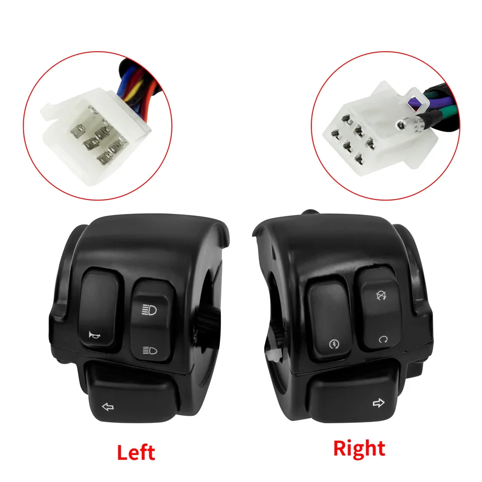 Handlebar Control Switches + Wiring Harness For Harley Sportster & Dyna 1996-2012 3 thumbnail image