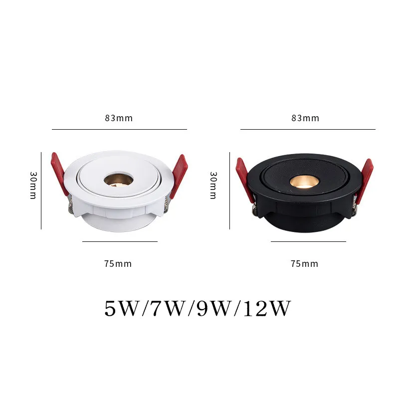 LED Ceiling Light Ceiling Light Dimmable Recessed LED COB Embedded Ceiling Lamp Fixture Downlight Focus Mini Spotlight Narrow Beam Angle 3&deg;8&deg;15&deg;24&deg; Wine Cabinet