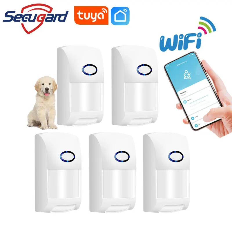 Tuya WiFi Motion Detector 25kg Pet Immune Sensor PIR Infrared Detectors APP Remote Control Smart Home Security Alarm