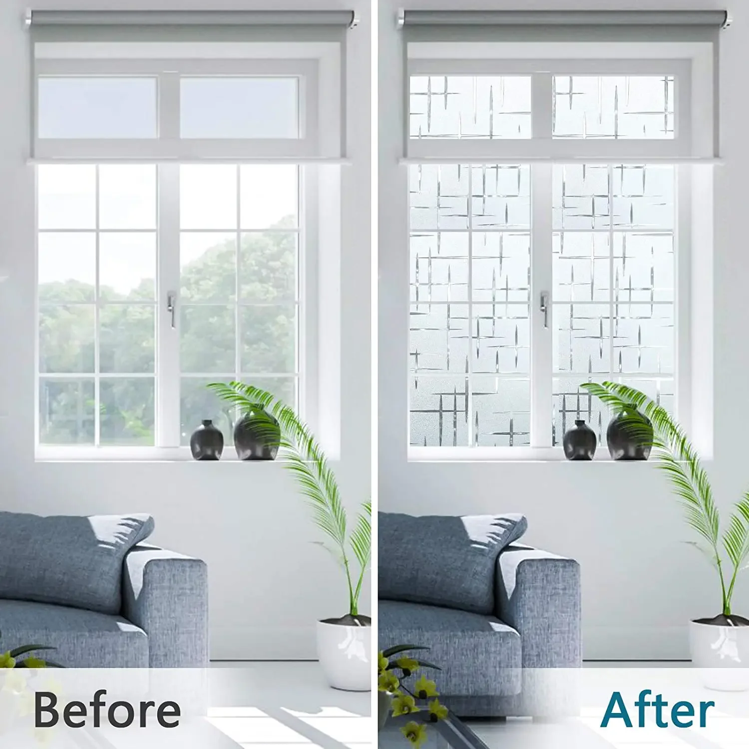 Window Film Window Privacy Film Window Sticker 3D Frosted Window Film Privacy Protection