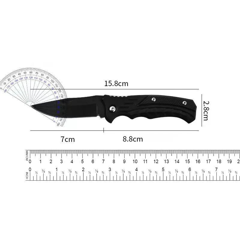 Outdoor non-slip stainless steel folding camping knife sharp high hardness portable fruit