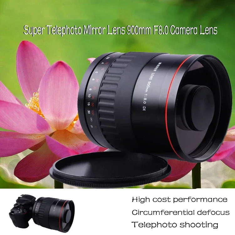 900mm F8.0 Telephoto Mirror Lens for Canon Sony Nikon D600 D600 D500 D810 D3200