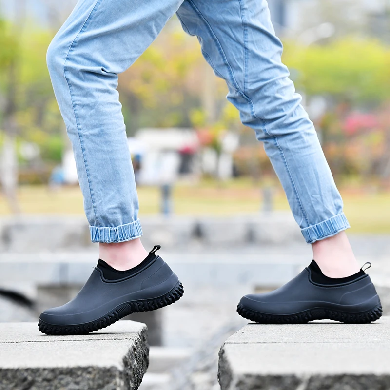 Outdoor Working Shoes Non-slip Waterproof Casual Shoes  Men Slip On Raining Shoes Resistant Clogs Women Sandals Size 36-49 6