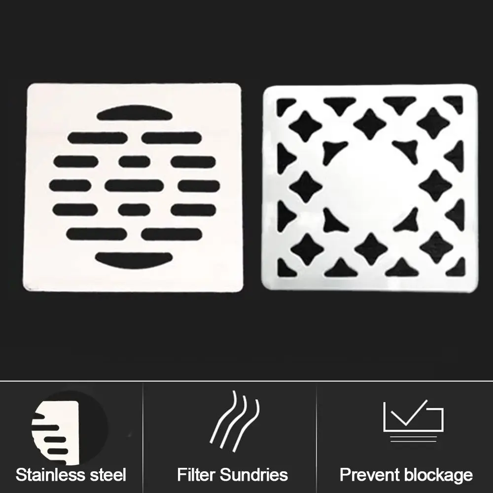 Stainless Steel Floor Drain Cover Filter Hair Catcher Stopper Bathroom Hardware