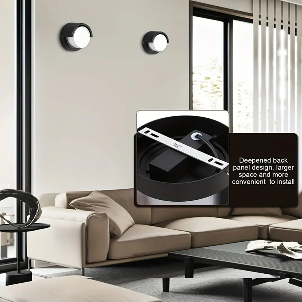 6W 12W Indoor&Outdoor Waterproof IP66 LED Wall Light Radar Motion Sensor Porch Wall Lamp Home Sconce Decoration Lighting