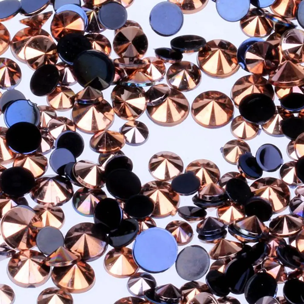 

Акриловые стразы 4 мм 5 мм 6 мм 10 мм 1000 шт или 500 шт цеоппер плоский заостренный клей на Алмазный рюкзак «сделай сам» украшение для дизайна ногтей
