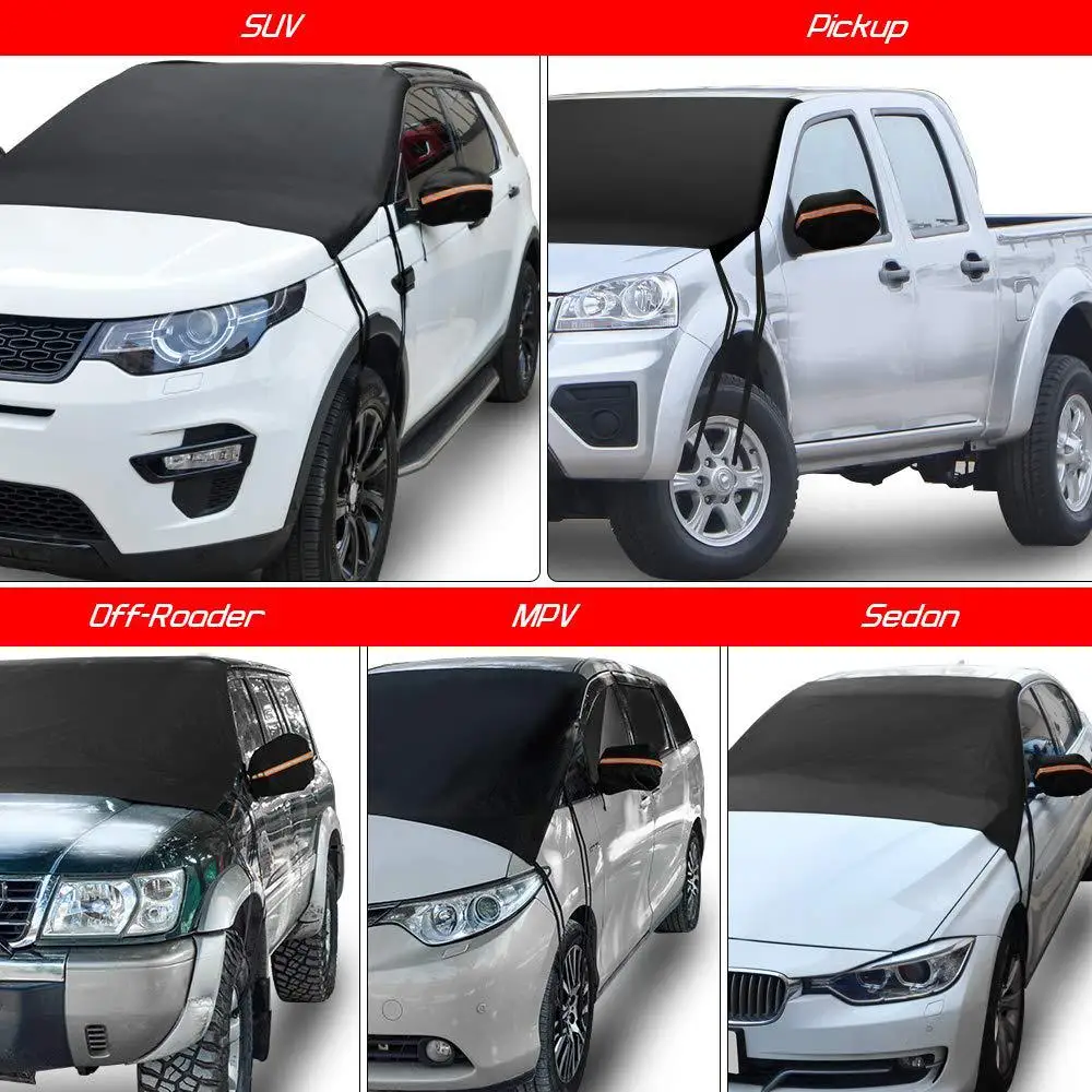 Copriparabrezza anteriore universale per auto parasole per auto da neve parasole protezione antipolvere protezione impermeabile per esterni - Image 5