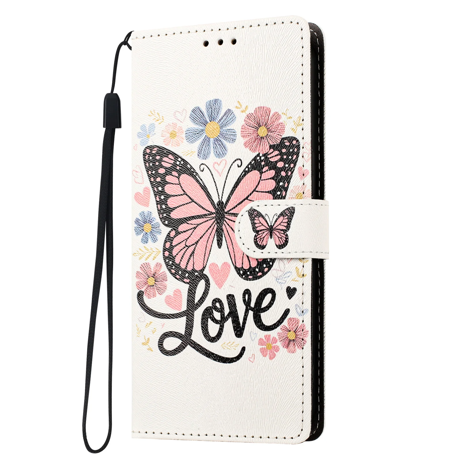 Leather Flip Flower Phone Case with Enhanced Protection and Stylish Design