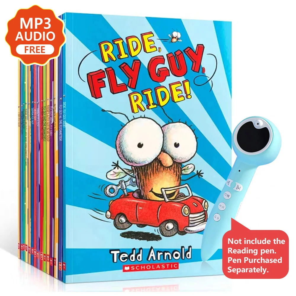 

15 Books/set Fly Guy Set English Phonics Picture Books I Can Read Children Story Book Early Educaction Pocket Reading Book