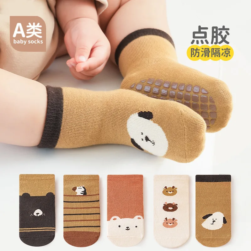 

Spring and Autumn Treasure Socks Baby Non-slip Floor Socks Class A Cotton Children's Socks Cartoon Tube