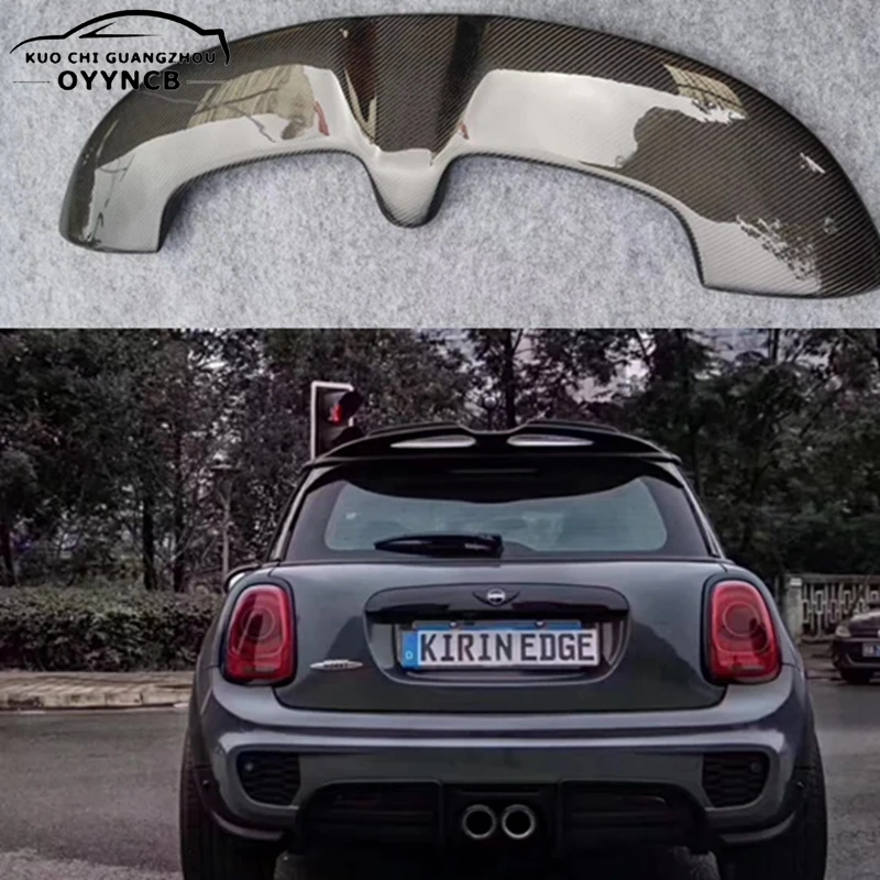 

For Mini F55 F56 Cooper Carbon Fiber /FRP JCW Roof Spoiler Glossy Carbon fiber Rear Window Wing Body Kit Racing Accessories Trim