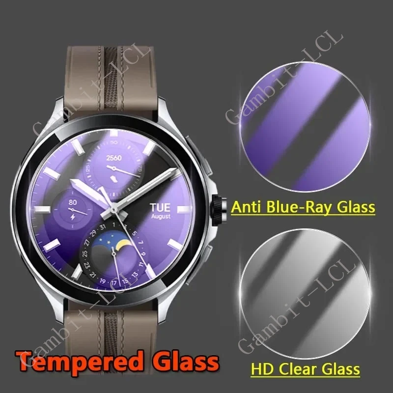 2PCS Smart Uhr Lila Licht Glas Screen Protector Film Für Durchmesser 44MM 43MM 42MM 41MM 40MM 39MM 38MM 37MM 36MM 35MM 34MM