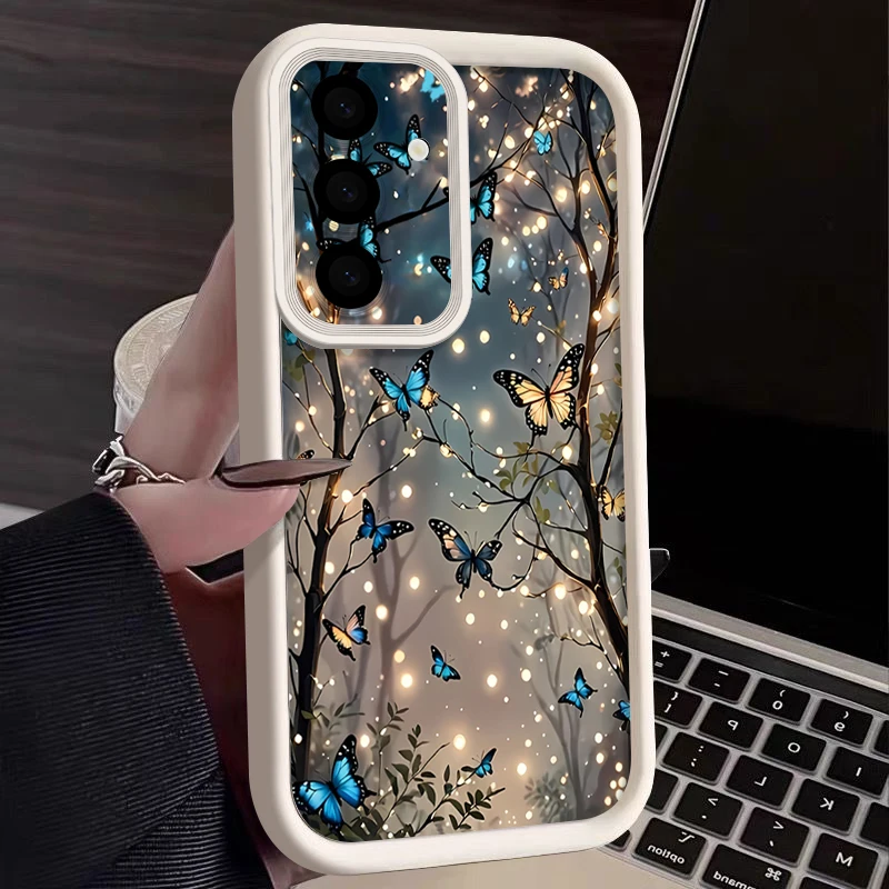 Luminous Butterfly Print Soft Phone Case