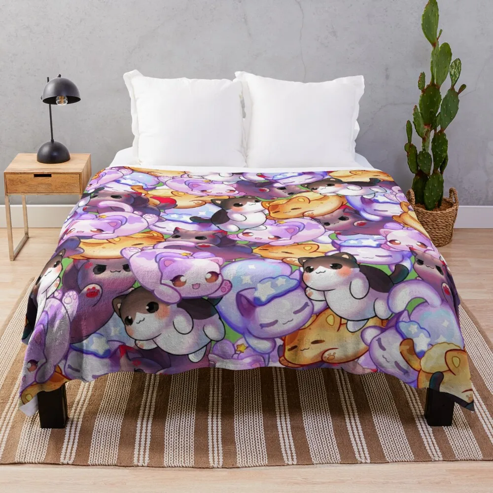 Aphmau Meow Plushies Anime Cats Coperta Da Tiro Coperte Soffici Grandi