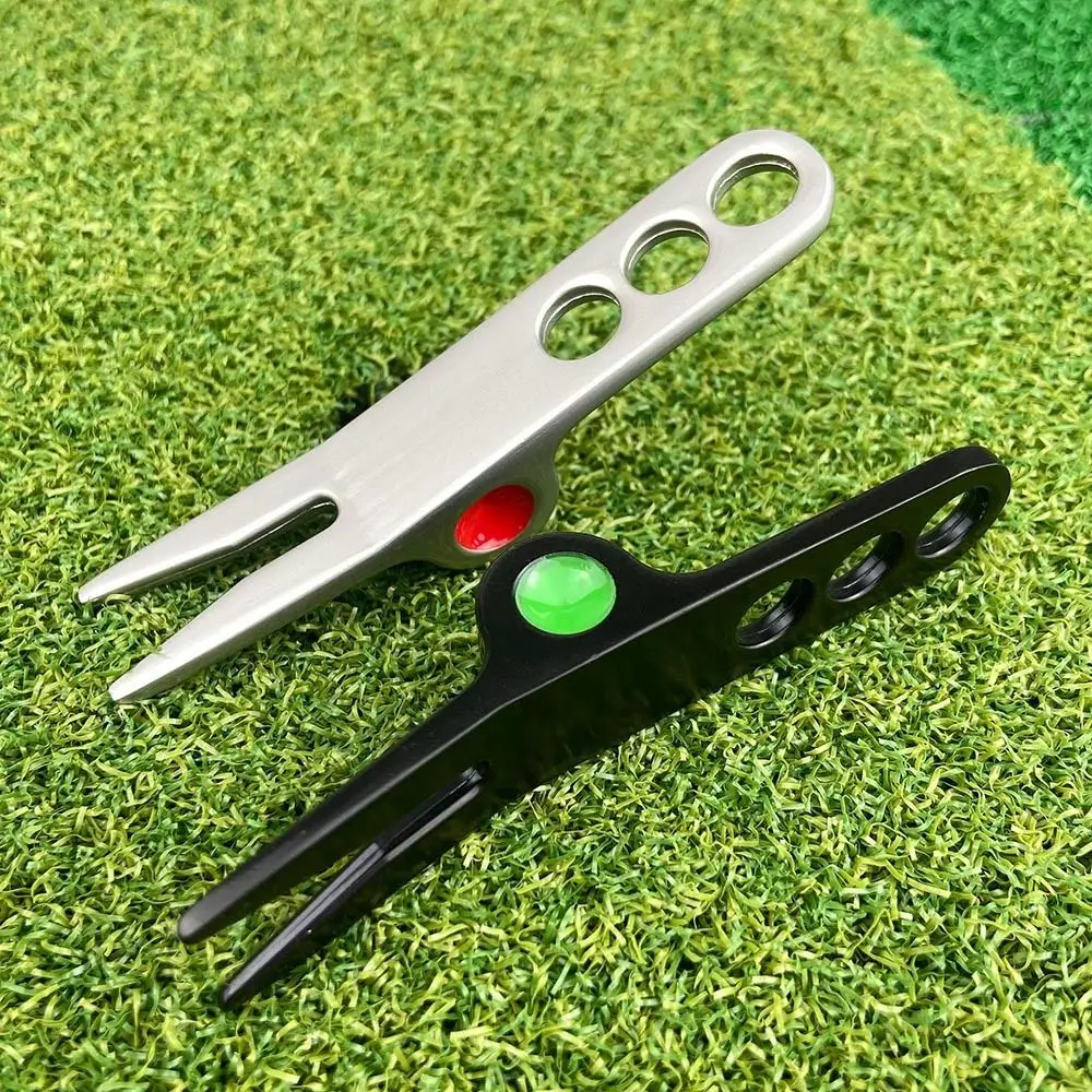 Golf Ball Pitch Repairer Tool, Treinamento multifuncional Aids Mark, Golf Fork Prongs, Golf Divot, Manutenção do gramado