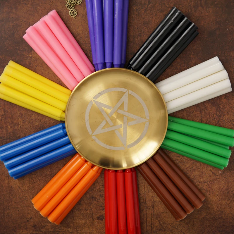 10 PCS Colored Witch Candle Spell Chime Candle for Spiritual Magic Taper Candle for Shabbat Unscented Religion Decoration - Image 2