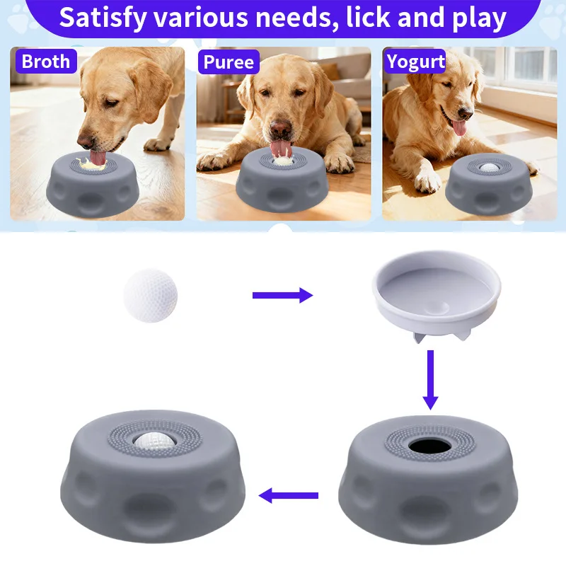 Slow Feeder Dog Bowl Silicone Anti-slip Interactive Puzzle Toy_voghion.com
