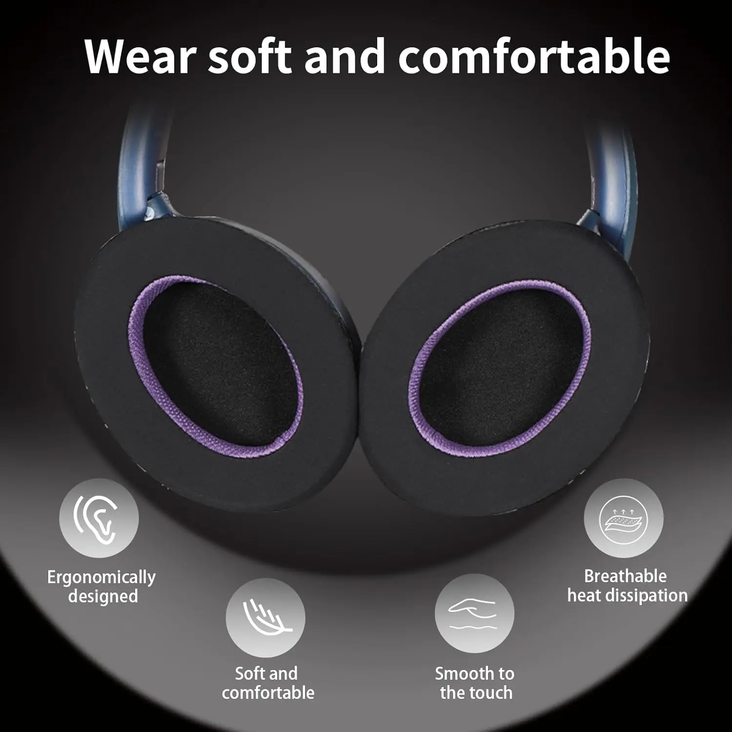 Replacement Ear pads for Sony WH-XB910N Headphones Skin-Friendly Cotton Memory Foam Ear Cushions High Quality Earpads headset