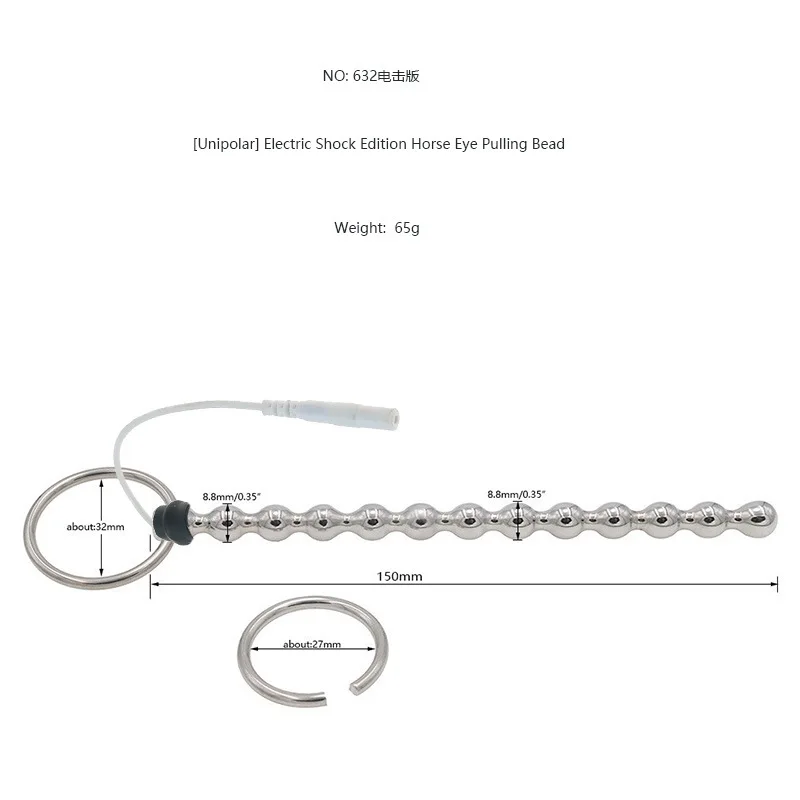 Electric Shock Masturbation Wand Pulse Massager Physical Therapy Urethral Catheter Sounds Dilator Delay Ejaculation Cock Ring