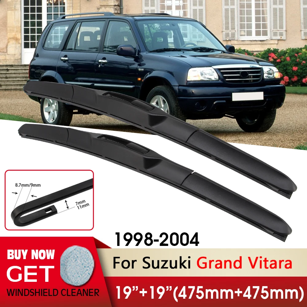 Spazzole Tergicristallo Anteriore Tergicristallo 19 "+ 19" Per Suzuki Grand Vitara 1988-2004 Fit U Gancio Braccio Parabrezza Parabrezza Finestra Anter