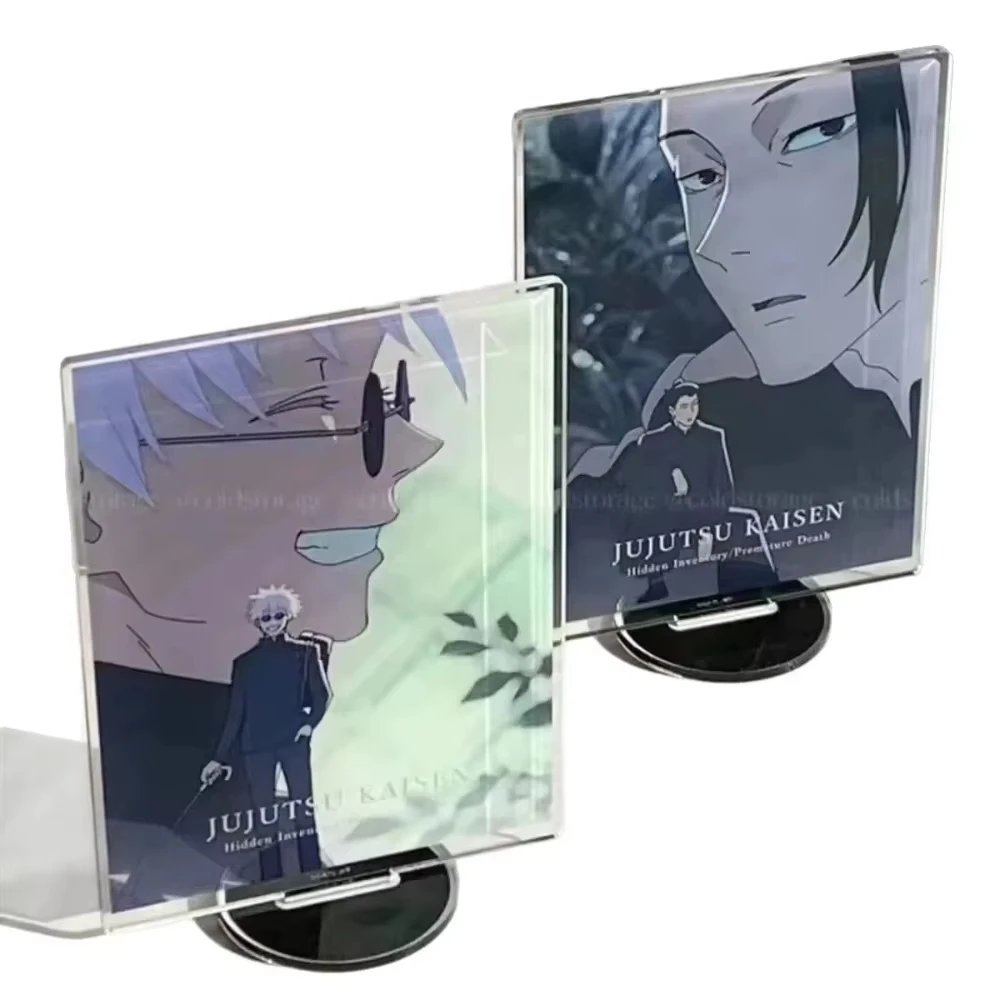 2pcs 애니메이션 Jujutsu Kaisen 아크릴 스탠드 Ryomen Sukuna Geto Suguru Satoru Gojo Fushiguro Megumi 간판 데스크탑 장식
