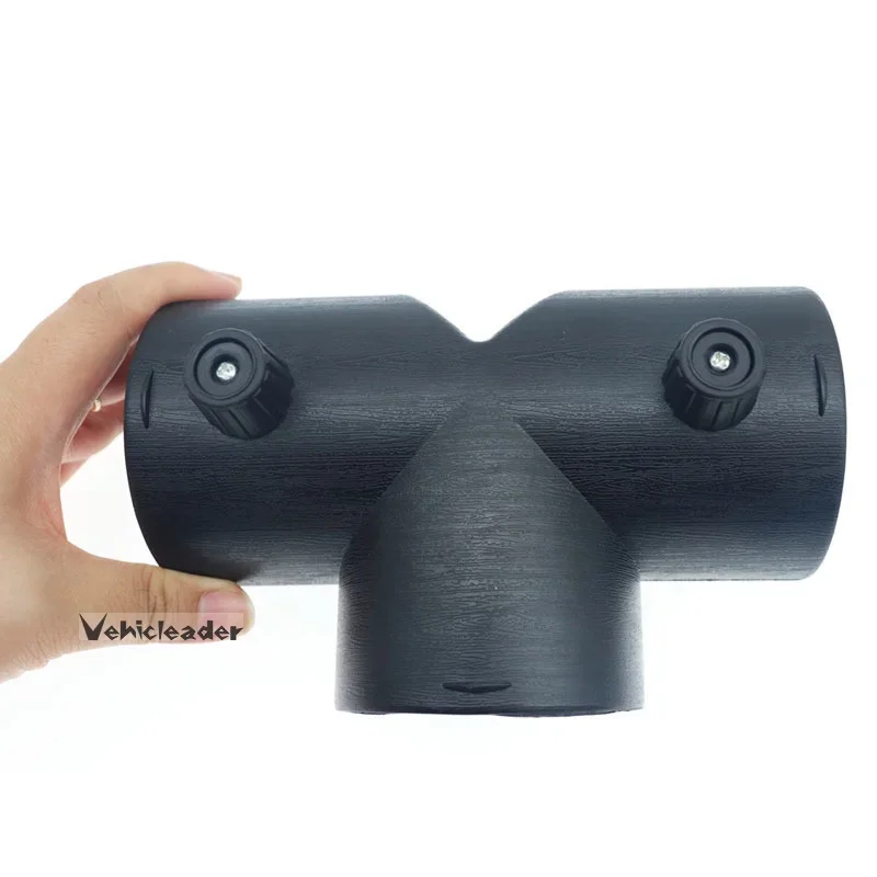 75mm Air Heater Outlet 3 Way Air Ducting Pipe Exhaust Connector Joint with Adjustable Valve Flap for Eberspacher Webasto Diesel