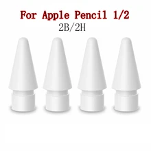 

Pencil Tips for Apple Pencil 1st / 2nd Generation, Double-Layered iPad Stylus Nib, for iPad Pro Pen Tip Spare Replace 2B 2H