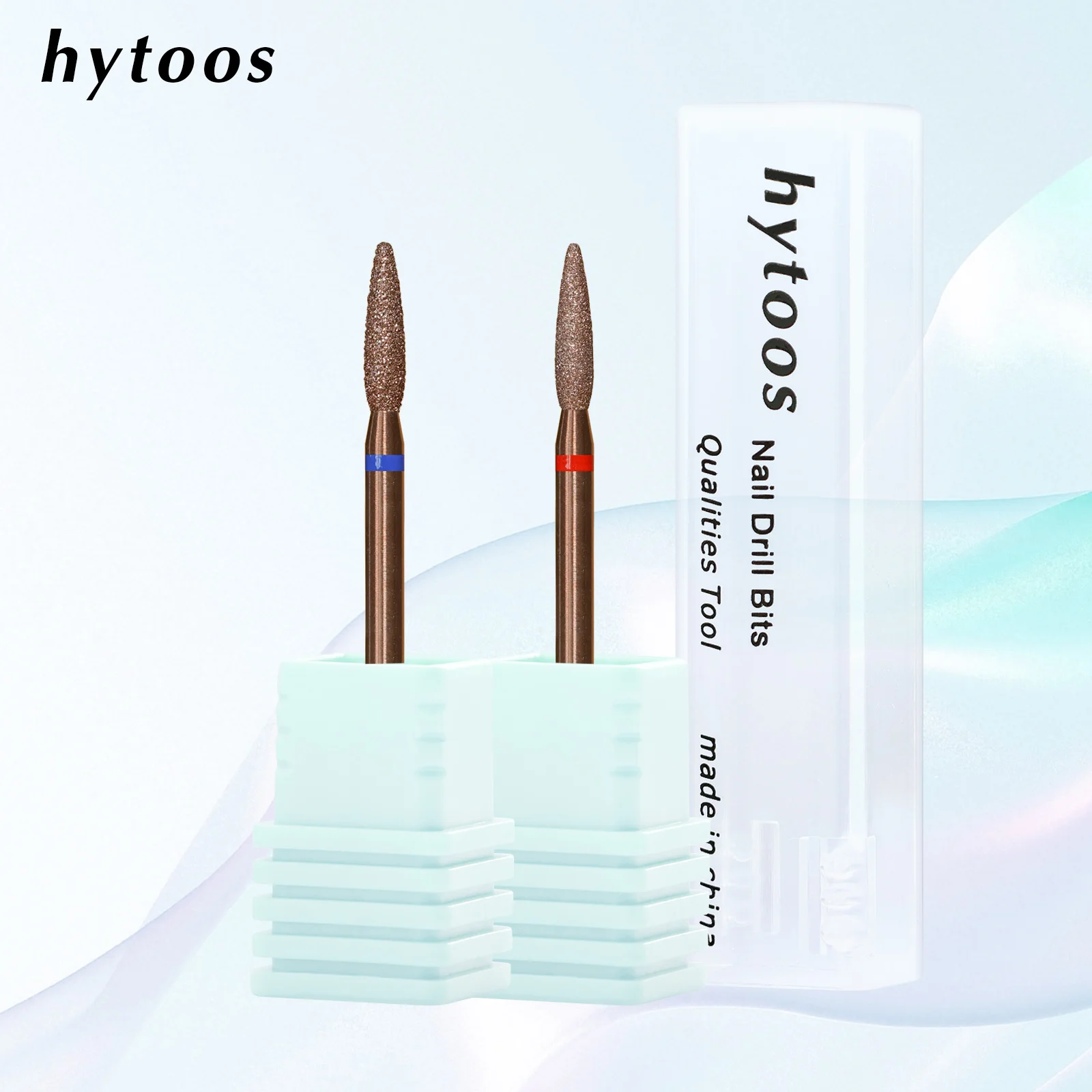 HYTOOS 블런트 엔드 물방울 다이아몬드 네일 드릴 비트 (큐티클 제거용) ..