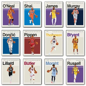 Campione del mondo ispiratore Giocatore di basket Poster Stampa su tela Wall Art Home Decor Regalo 1