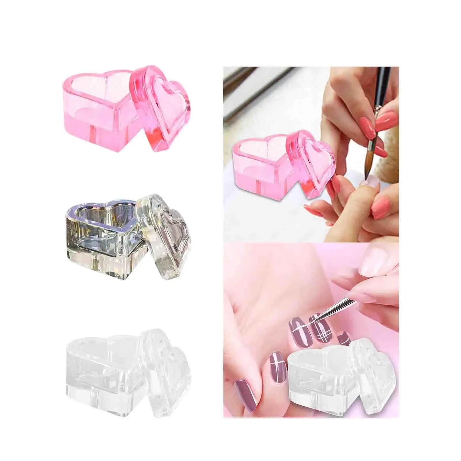 Nail Art Dappen Dish with Lid Manicure Tools Thickened Cup Body Styling Tool for Professional Home Use Jewelry Storage Box 4