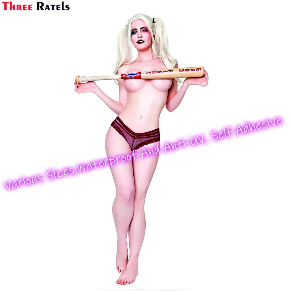 

Three Ratels M235 Sexy Anime Girl Harley Sticker And Decals for Desk Laptop Switch Luggage Skateboard Decoration