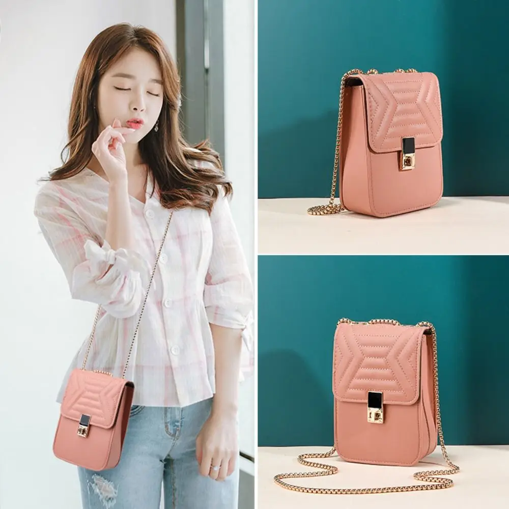 

PU Crossbody Bag Durable Small Lock Buckle Square Bag Shoulder Bag Women Girls