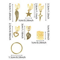 45pcs Alloy Braid Hair Ring Dreadlock Hair Ring - Hippie Style Hair Accessories Loc Hair Jewelry for Braids for Girls and Women 4