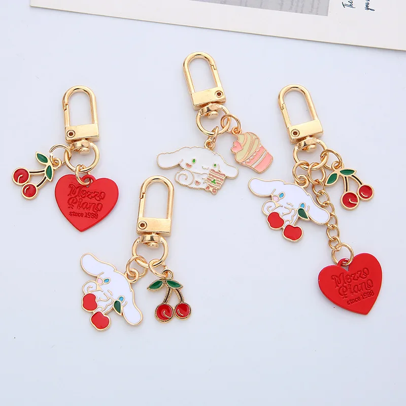 ACCALMIE キーホルダー Melody Cinnamoroll Cherry Keychain Couple Pendant Car Key Chain