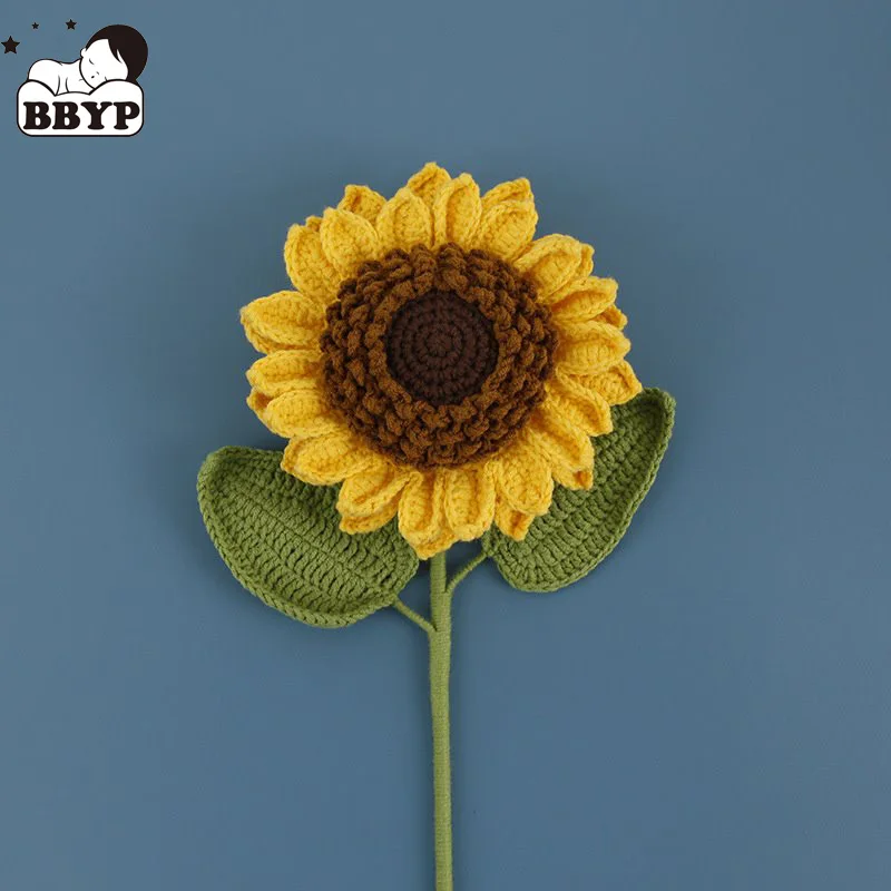 Bouquet di Fiori Lavorati a Maglia, Girasoli all'Uncinetto, Fiori Fatti a Mano, Bouquet per Laurea, Regalo per la Festa della Mamma  15