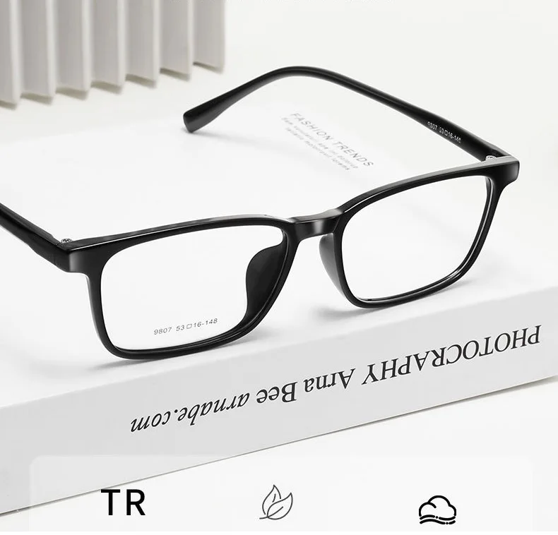 EYELUYAN Anti-Blaulicht-Brille mit Sehstärke, progressive Myopie-Lesebrille für Männer und Frauen, modischer TR90-Kunststoffrahmen – Detail 4