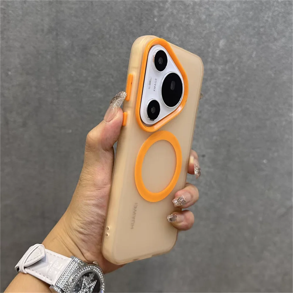 Matte Clear Candy Color Magnetic Shockproof Case