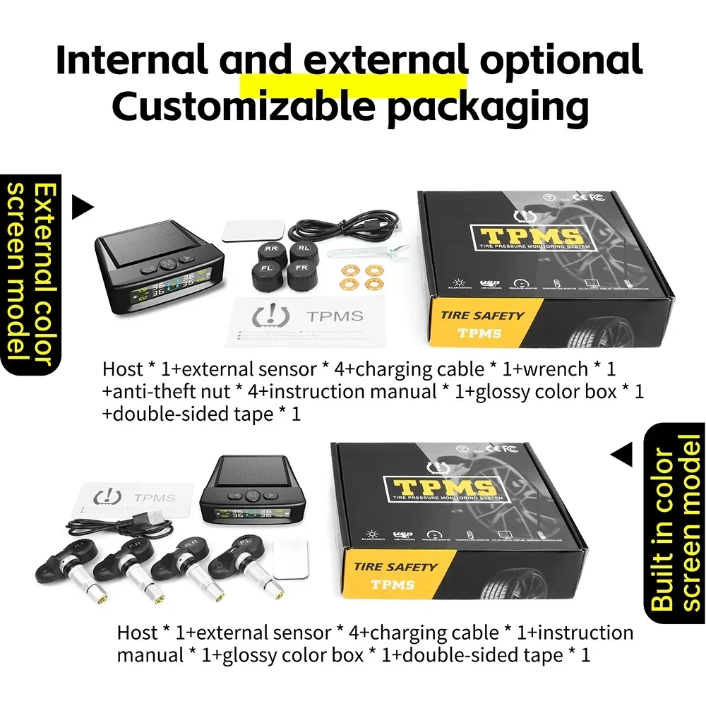 TPMS Tire Pressure Monitoring System 4 Sensors
