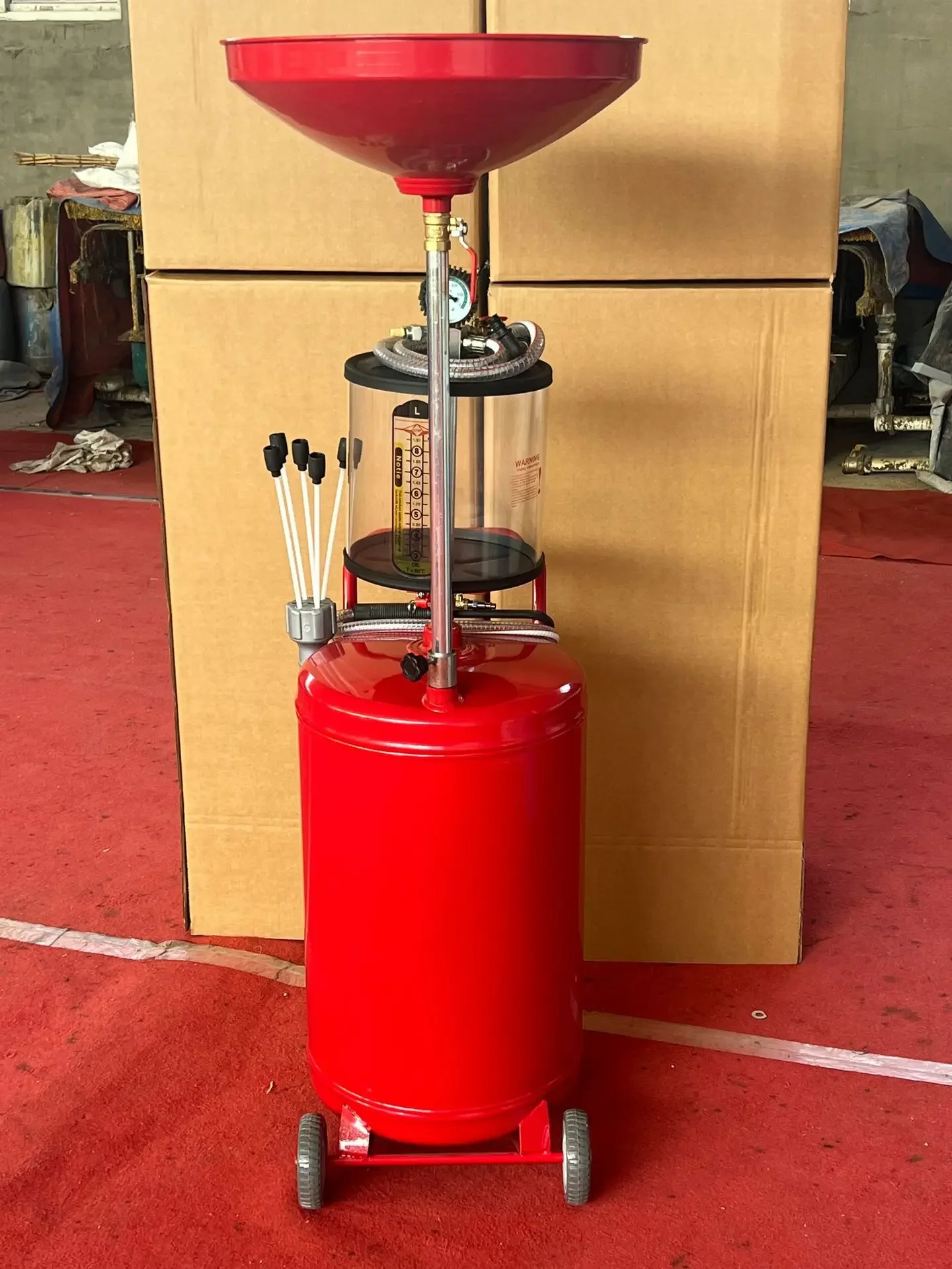 80L Waste Oil Collector Oil Change Machine Pneumatic Pumping Unit Auto Maintenance Tool Extraction Unit Change Tool
