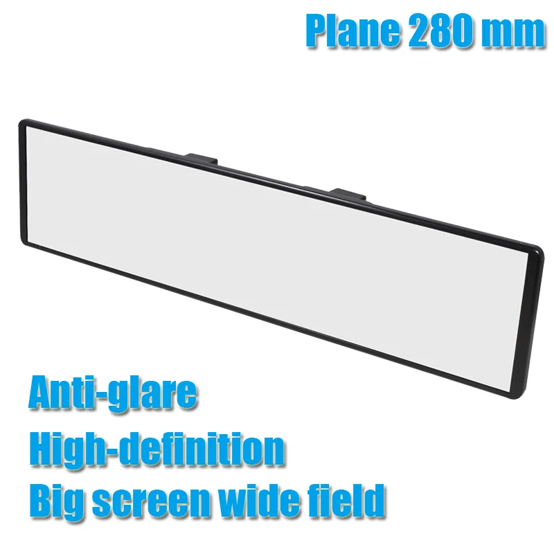 

280mm Plane Car Interior Mirror Auto Accessories Clip On Rear View Mirror Wide Angle Driving Safety Universal Glass Mirror