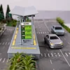 29*5.3*7.2cm Simulation Railway Platform Bus Stop Bus Station DIY Model Making Assembled Plastic Toys Kids' Birthday Gift 1Set 6