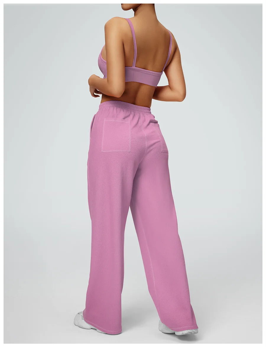 Damen Yoga-BH, bauchfreies Top, Sportstrumpfhose, Fitness, Fitnessstudio, mittlere Festigkeit, Sportunterwäsche, weibliche Tanzen, atmungsaktive Sportbekleidung – Detail 9