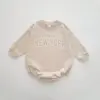 2024 Baby Romper INS 0-12M Newborn Infant Baby Boy Girl Romper Cute New York Letter Long Sleeve Jumpsuit Playsuit Clothing 4