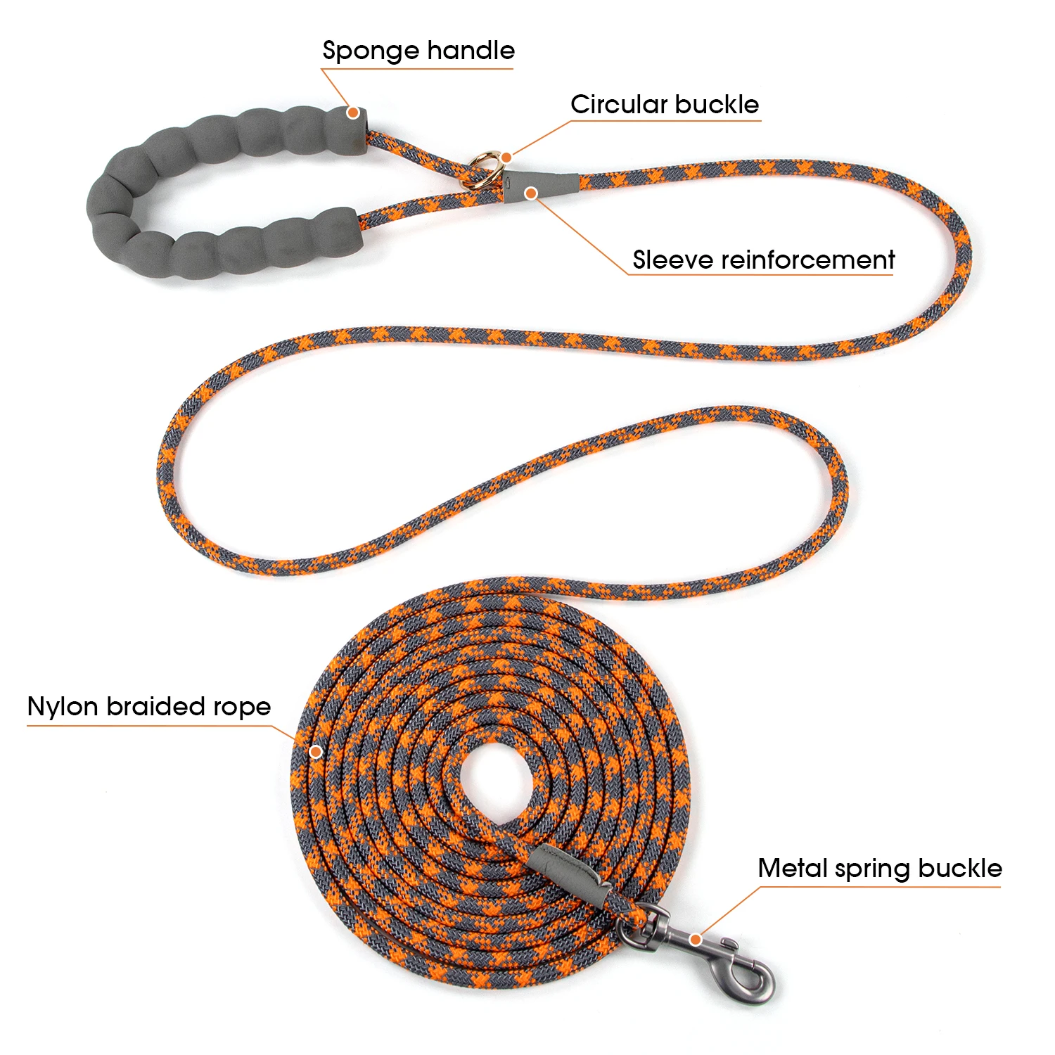 1.2M 1.8M 3M 5M Reflective Long Dog Leash 3