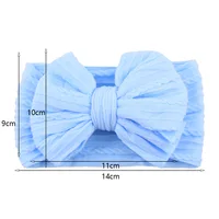 Solid Cable Bows Baby Headbands for Child Nylon Layers Kids Elastic Hairbands Headwraps Newborn Boys Girls Hair Accessories 3
