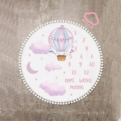 Ylsteed Flannel Baby Milestone Blanket - First Year Monthly Growth Chart & Newborn Photography Backdrop - 100cm (8)