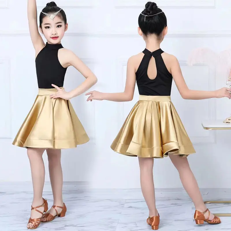 

Kids Ballroom Dance Wear Salsa Tango Rumba Samba Costume Children Professional Latin Dance Dress for Girls Suits Dress F137