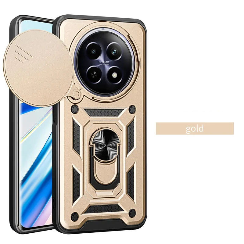 Enhanced Armor Case with Lens Protection and Magnetic Ring Holder